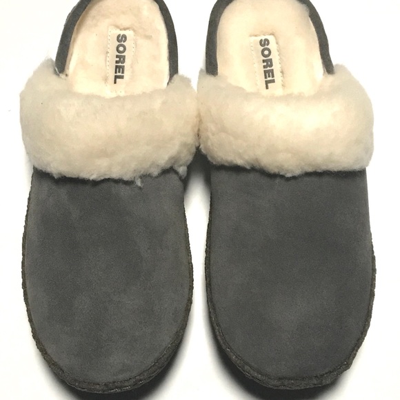 Sorel Gray Suede Slippers - Picture 4 of 6